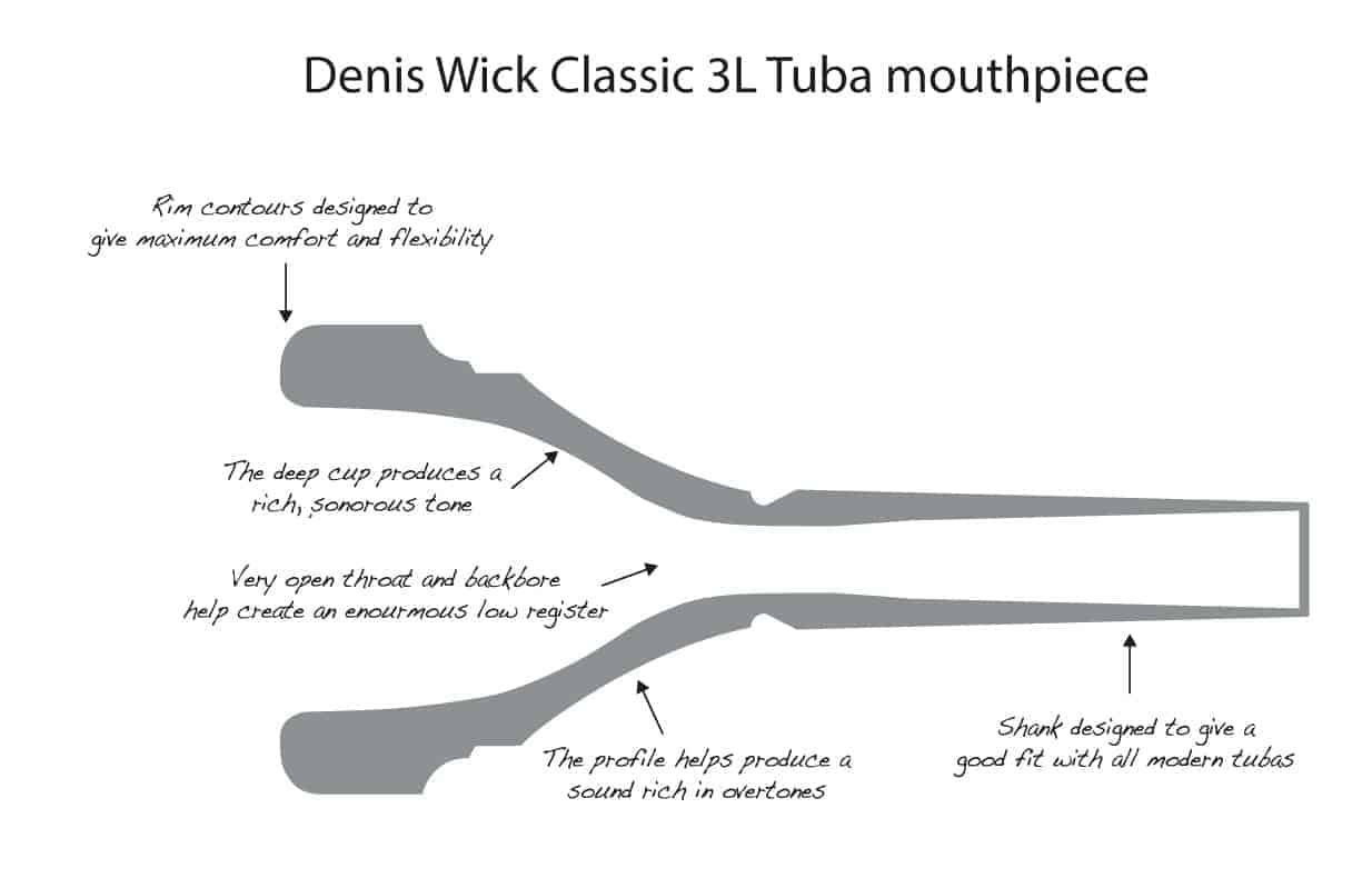 Denis Wick Classic Tuba Mouthpiece - Denis Wick - Denis Wick Classic Tuba Mouthpiece - Mouthpieces.co.uk