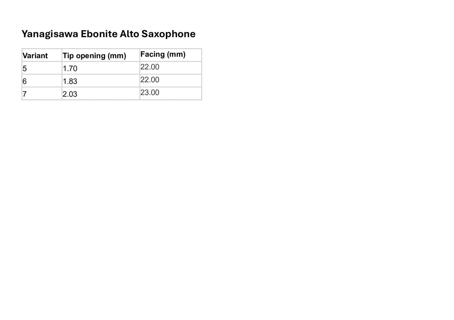Yanagisawa Ebonite Alto Saxophone Mouthpiece - Yanagisawa - Yanagisawa Ebonite Alto Saxophone Mouthpiece - Mouthpieces.co.uk